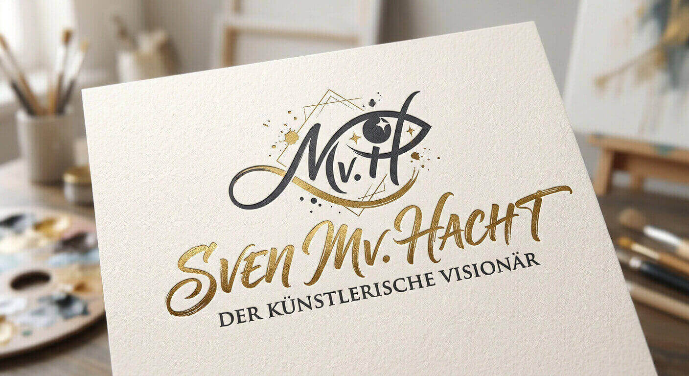 Sven M. von Hacht, der k&uuml;nstlerische Vision&auml;r in einem kreativen Atelier-Ambiente.